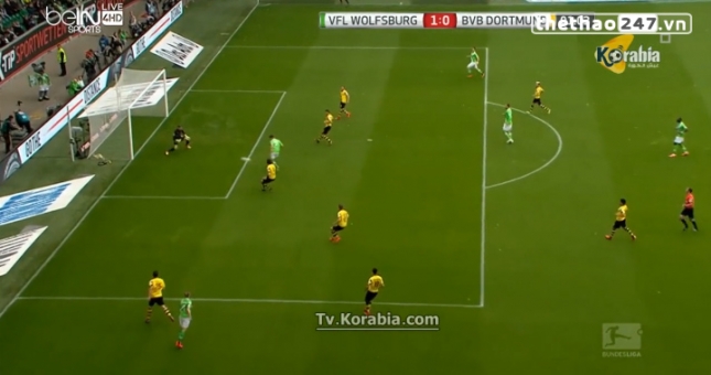 Video clip bàn thắng: Wolfsburg 2-1 Borussia Dortmund (VĐQG Đức 2014/15)